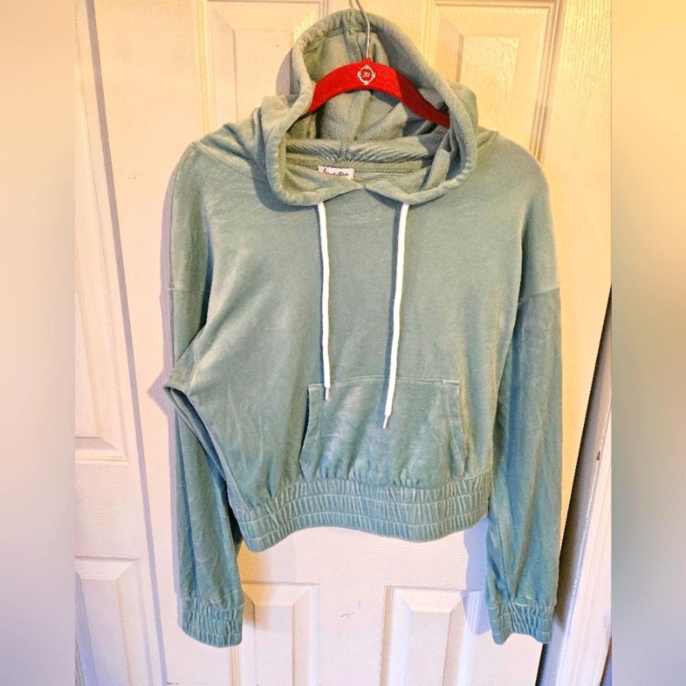 Love Fire mid length hoodie in aqua color, size M,  NW!!!